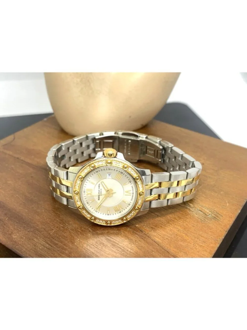 Raymond Weil Women's Watch 5399 Swiss Quartz Diamond Bezel Two Tone Steel 28mm
